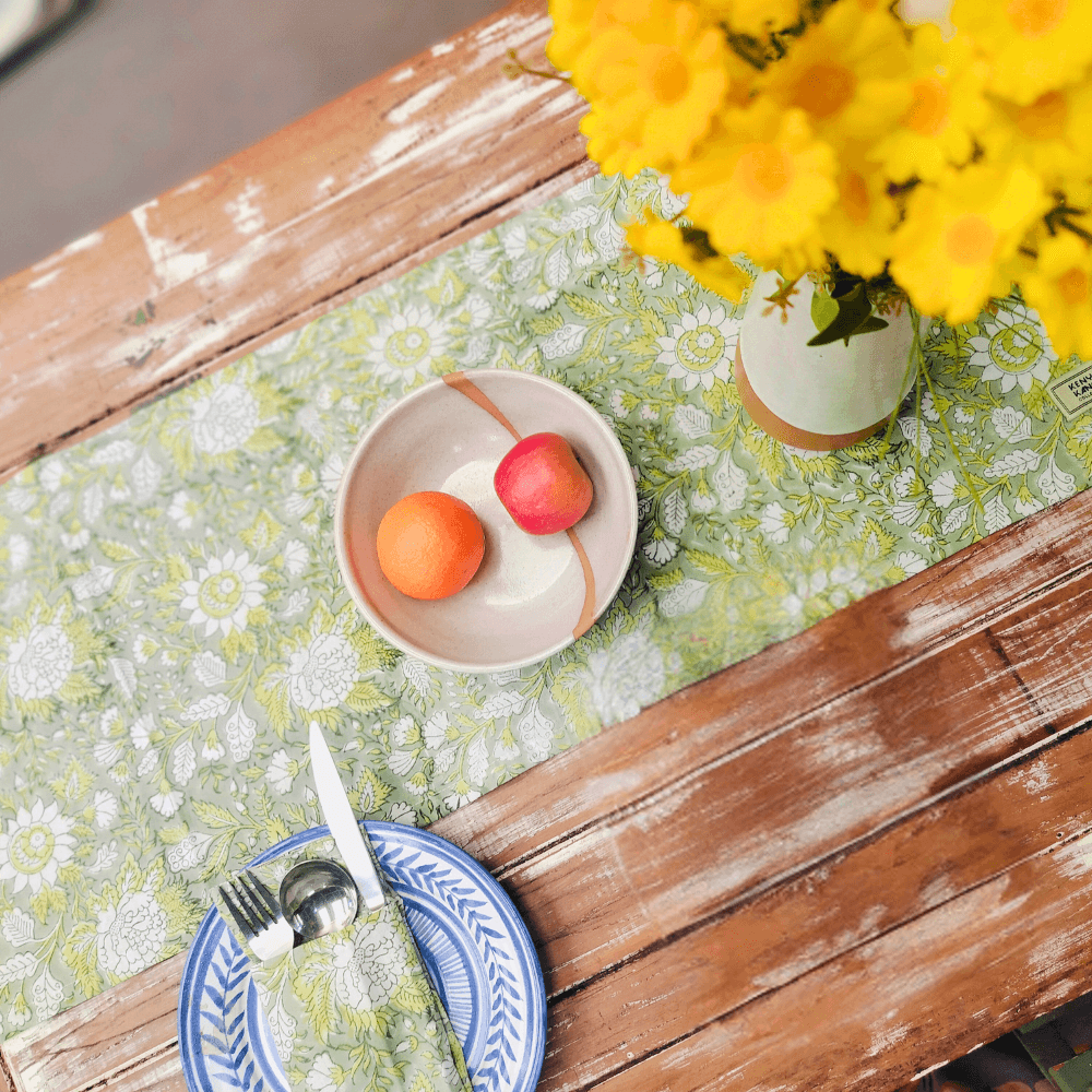 Indian Print Table Runner - Small
