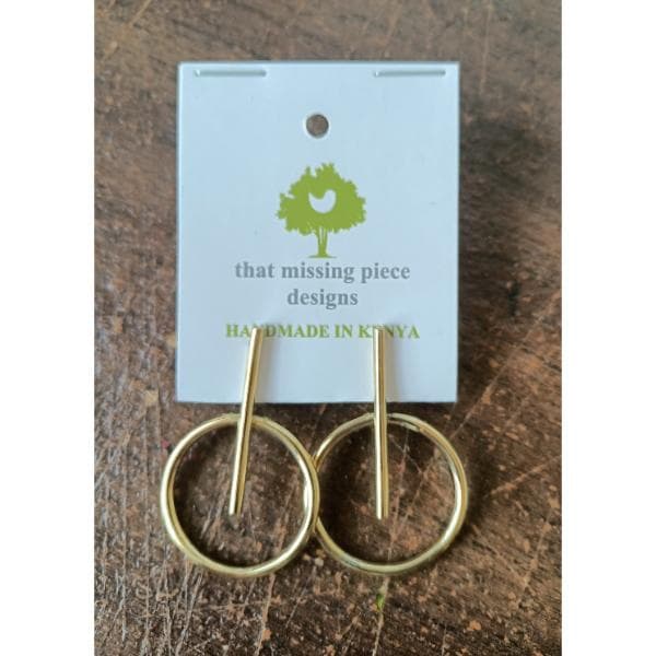 Brass Earring - Paddle