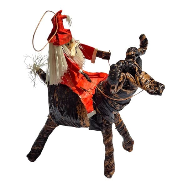 Father Christmas on a Buffalo