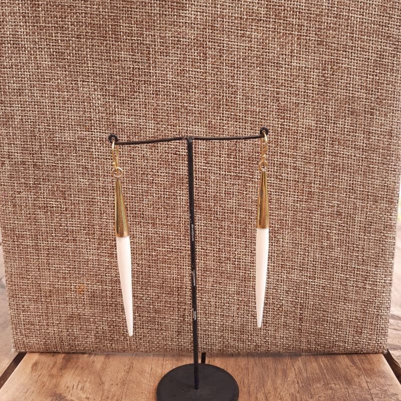 Brass Earring-Quill