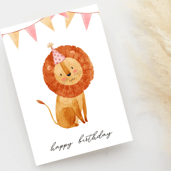 Greeting Card - Birthday Lion