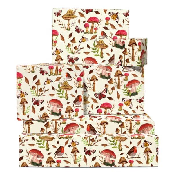 Mushrooms and Insects 100gsqm Wrapping Paper Sheet GW931SIN