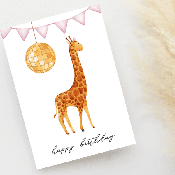Greeting Card - Birthday Giraffe