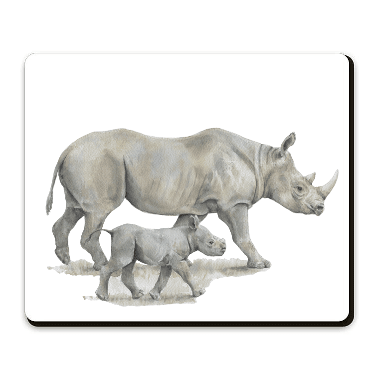 Rhino Mother/Calf - Placemat PL012