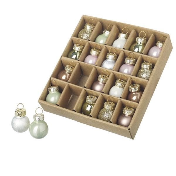 Pink & White Glass Decs Set JNJ359B