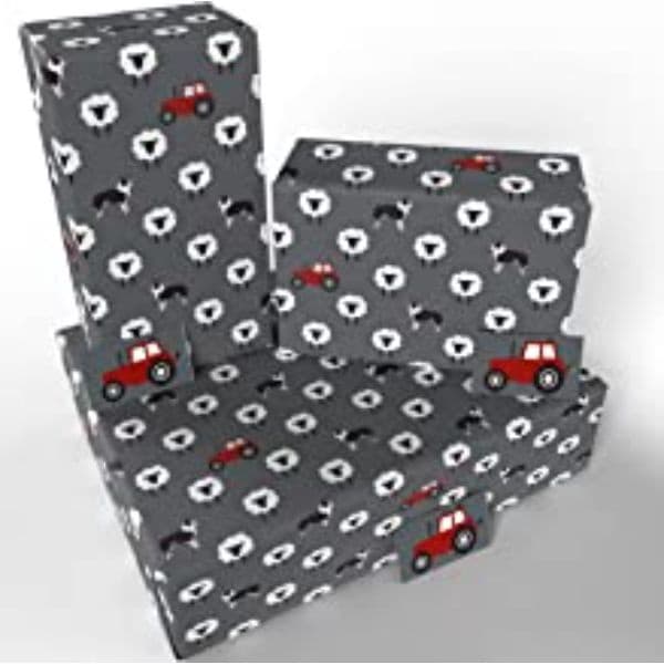 Gift Wrap - Grey Tractor Wrapping Paper