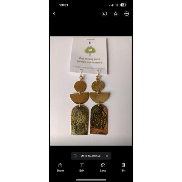 Brass Earring - Mombasa