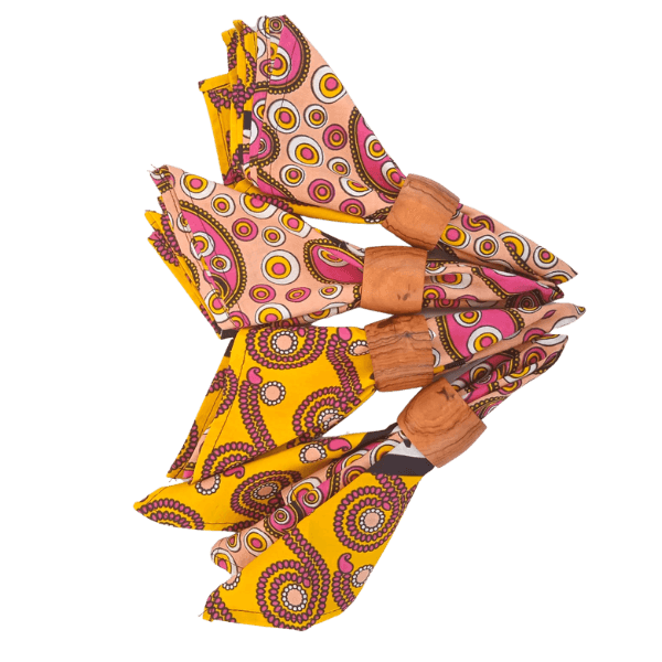 Set of 4 Wooden Napkin Ring