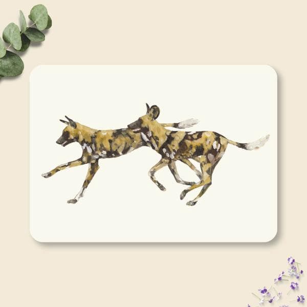 Afican Wild Dog Running Pair - Placemat