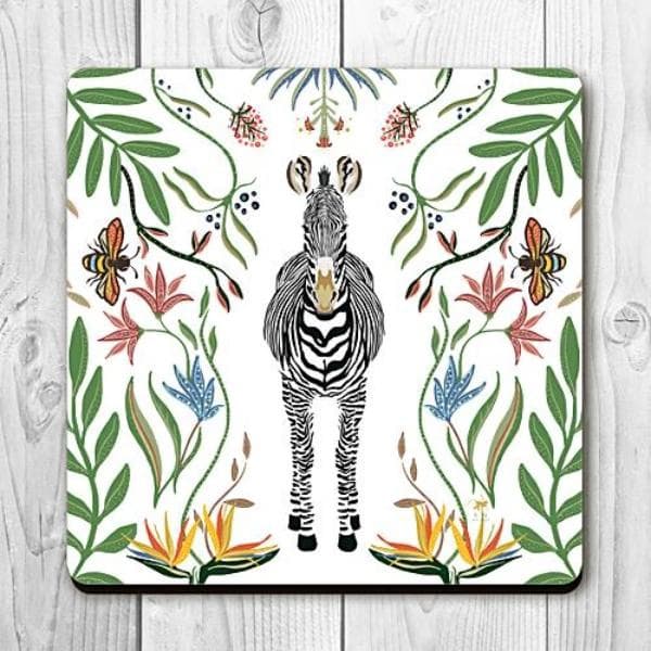 EA Zebra - White - Coaster