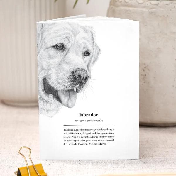 Labrador Dog A6 Unlined Pocket Notebook - NB010