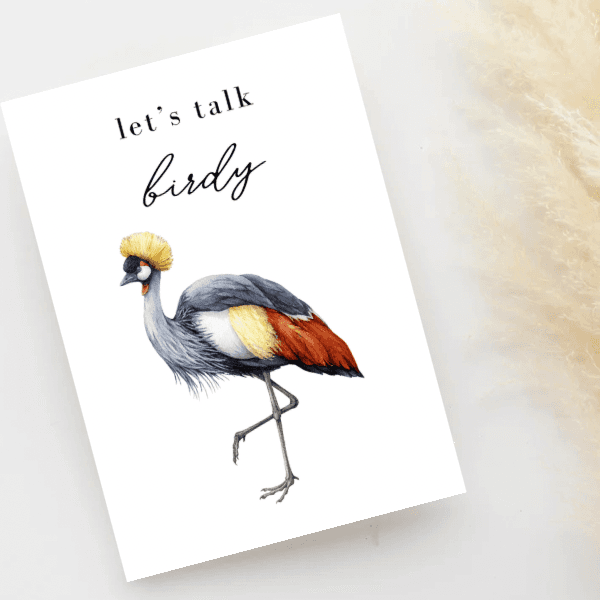 Greeting Card - Let's Talk Birdy
