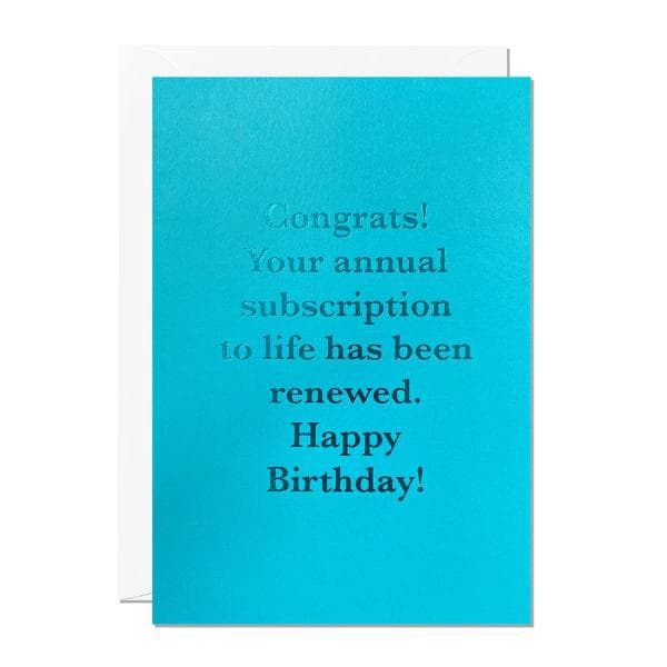 Annual Subscription Birthday Card C166