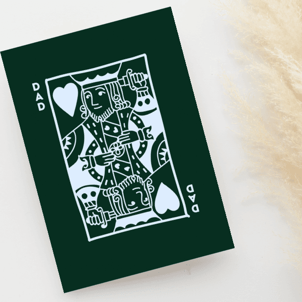 Greeting Card-Dad Playing Card