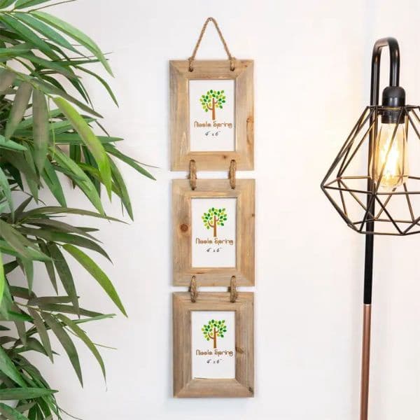 Nicola Spring Triple Picture Wooden Hanging Frame 6x4