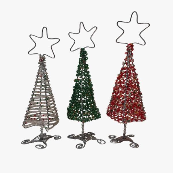 Beaded Christmas Tree -Standing Coiled