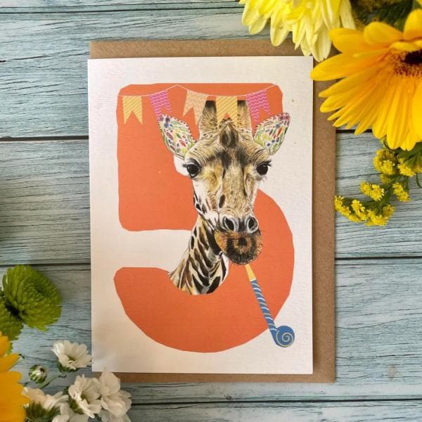 Number 5 Children'S Birthday Card