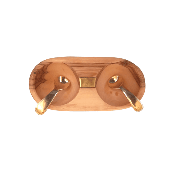 Double Bowls 2" with brass spoons
