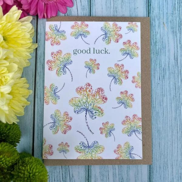 Good Luck Eco Friendly Card Occasions Blank