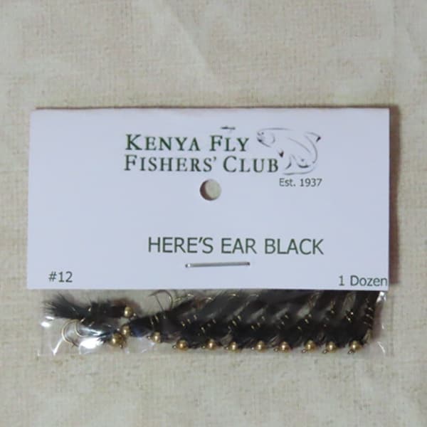 Fishing Flies - Beaded Head Hare's Ear Black