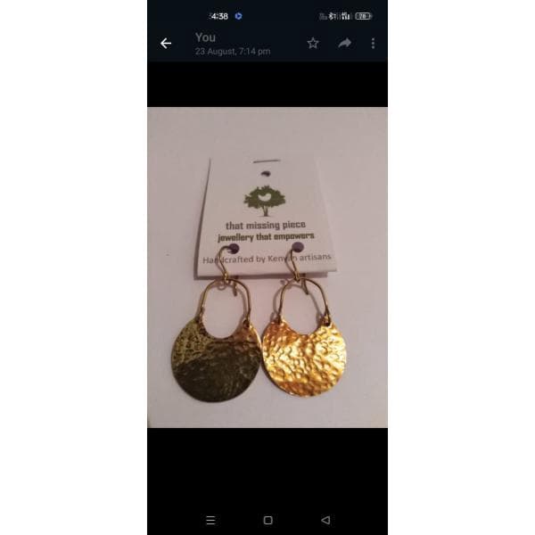Brass Earring - Basket