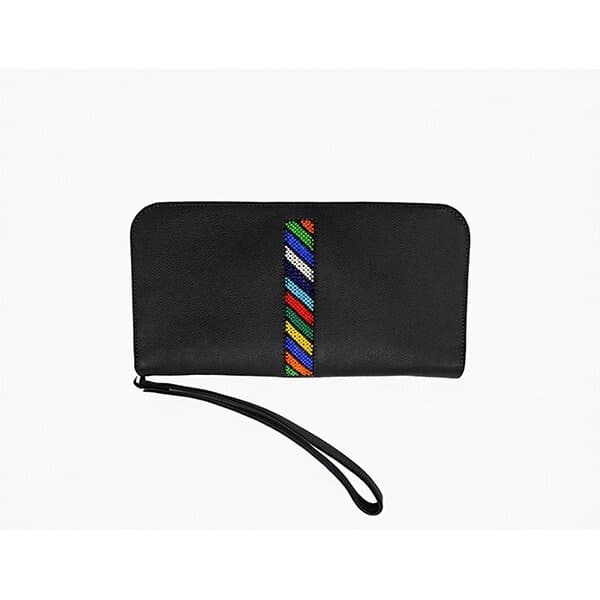 Travel Wallet with Zip Beaded