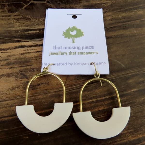 Brass Earring - Horseshoe